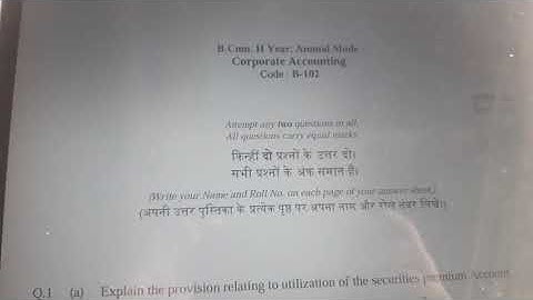 bcom 2nd year annual mode corporate accounting  assignment  solution.