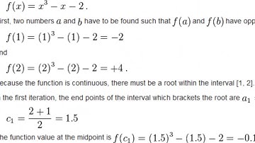 Bisection method in MATLAB