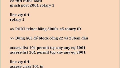 Thay đổi port SSH và TELNET trên router Cisco