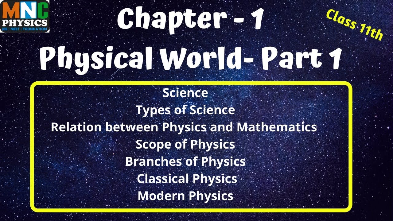Physical World Class 11 || Chapter 1 Physics Class 11 || What is ...