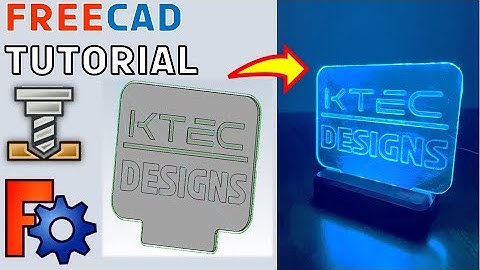 FreeCad Tutorial #10 | Part 1 | How to use the Path Workbench in FREECAD for acrylic edge lit sign.
