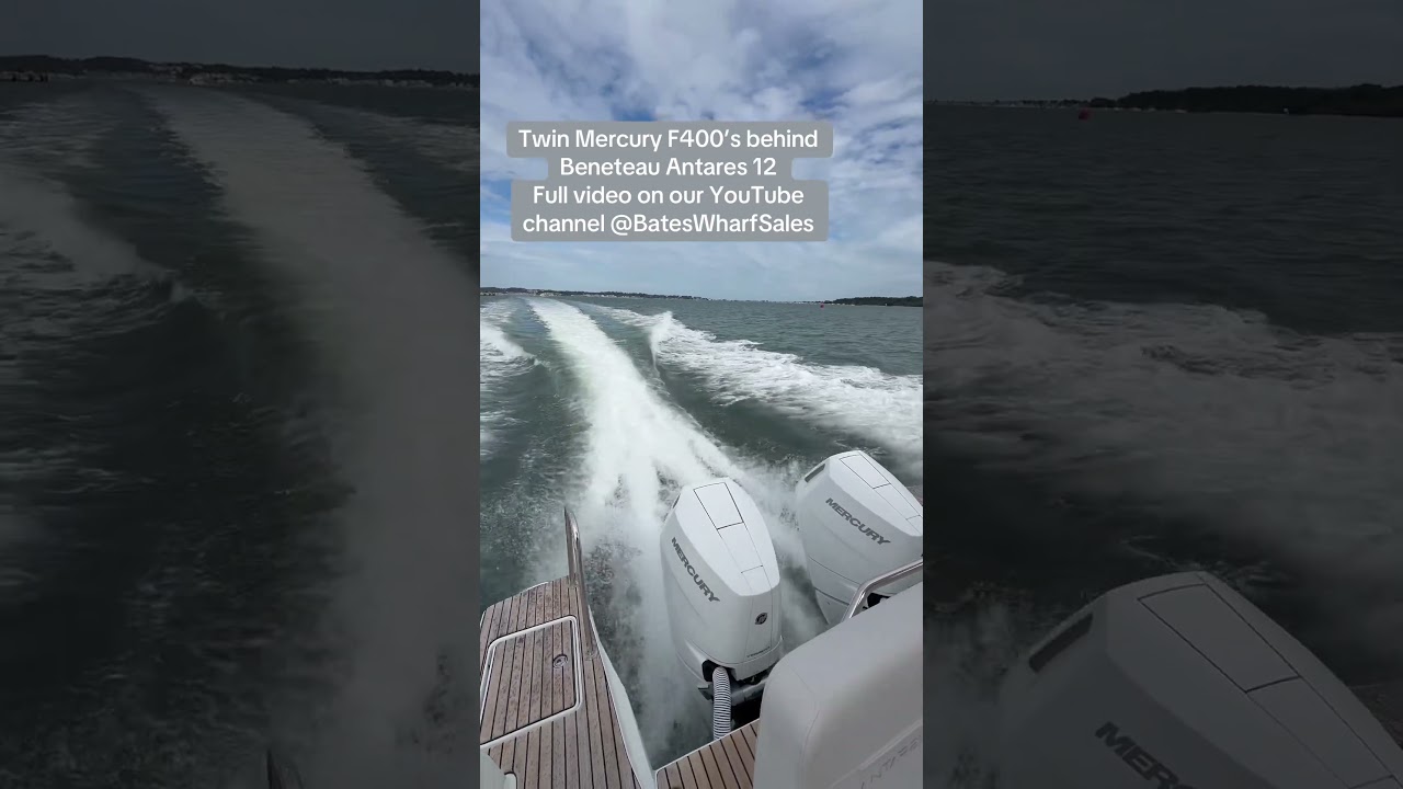 Twin Mercury F400’s behind Beneteau Antares 12 - full video on our channel #beneteau #boating #fyp
