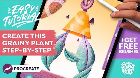 Procreate - How to create a Grainy PLANT ILLUSTRATION - Step-by-Step Tutorial