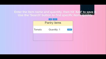 Pantry APP | | Node.js | | #headstarter