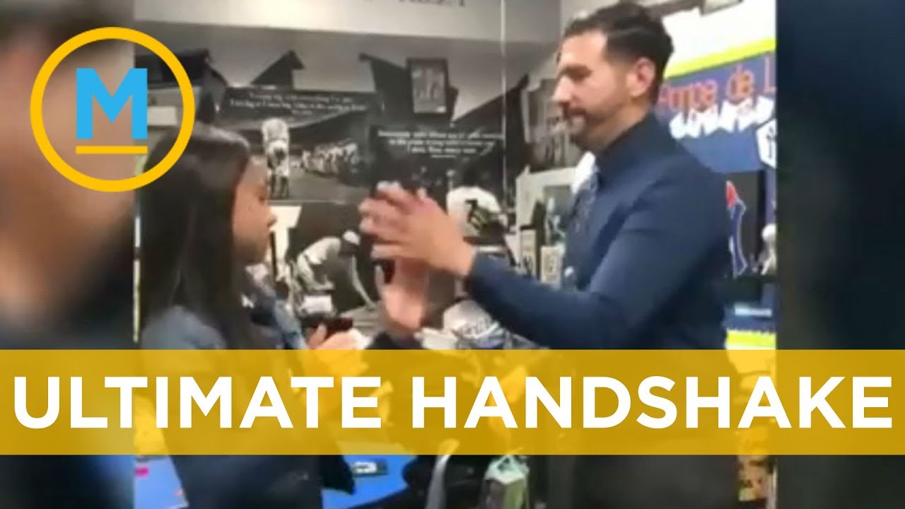 You need to see this student’s epic handshake with her teacher | Your Morning - YouTube