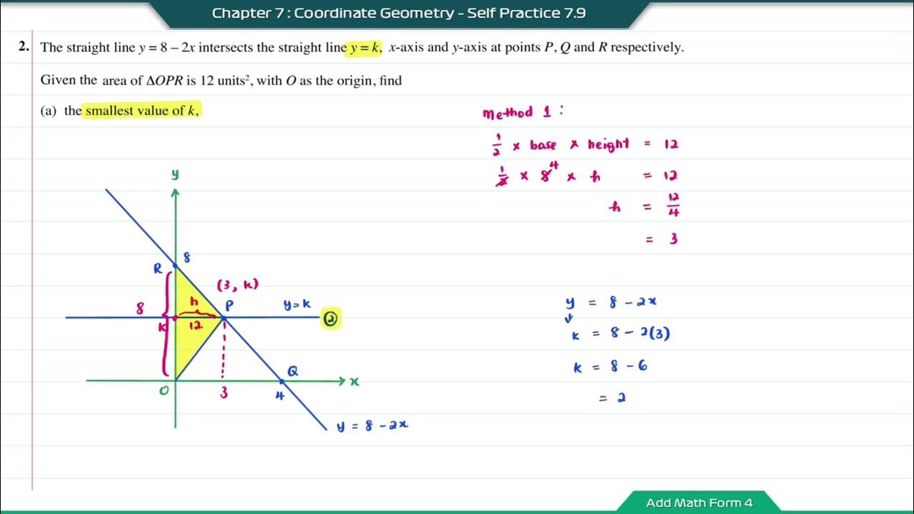 Add math form 4 chapter 7 coordinate geometry self practice 7 9