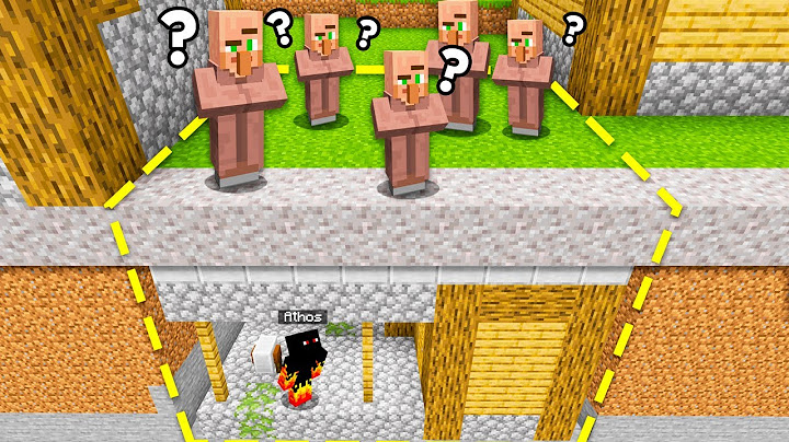 fiz uma casa embaixo da vila para trollar aldeões no minecraft