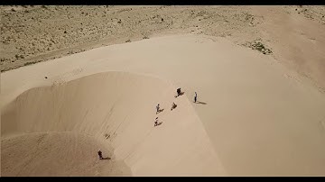 Drone Footage at Barchan Dunes
