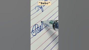 "Bebo" name in cursive handwriting #calligrahy #cursive #learn #art #share #names #shorts #short