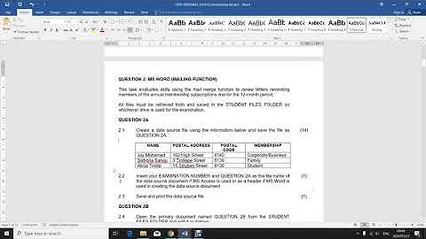 Office Data Processing L3 - Mail Merge and Data source - Unit 9.1-9.2 - P138-146 - Mr DS Mpanza