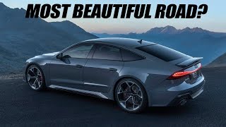 WORLDS MOST SCENIC ROUTE with the 2024 AUDI RS7 PERFORMANCE - Can it get more beautiful than this?