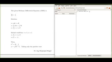 Solving Ordinary Differential Equation (ODE) in #MATLAB/#OCTAVE