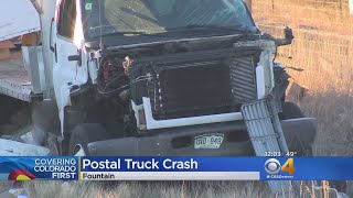 Driver Ejected As Postal Service Truck Rolls Into Ditch