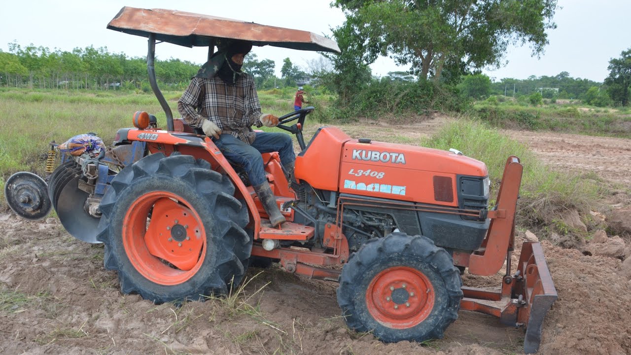 รถไถคูโบต้าไถดันคันนา KUBOTA L3408 Tractor Che Chef YouTube