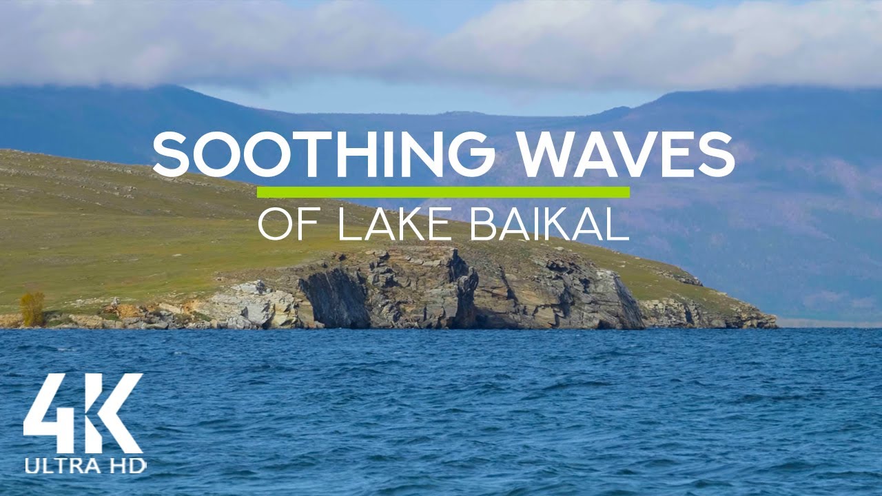 8 HOURS Soothing Lake Waves Sounds   Squawking Seagulls - 4K On the Shore of Lake Baikal