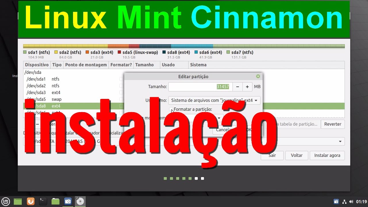 Instalação do Linux Mint Cinnamon em dual boot com windows - YouTube