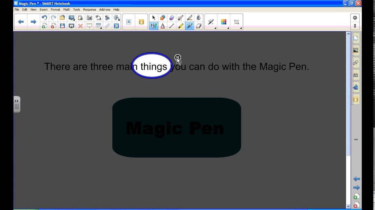 Smart Board Two Minute Tutorial: How to Use the Magic Pen - YouTube