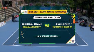 TENNIS - Women's Team Events, FINAL | Srivali Rashmika VS Renee Singh | #KIUG2021 | DD Sports screenshot 3