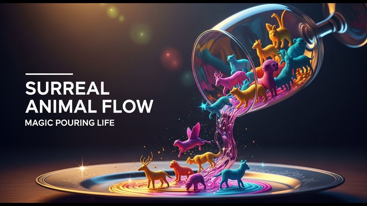 Animals Pouring Out of Glass — A Surreal Visual Masterpiece