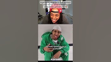 Agent00 reacts to kai spawning out of no where during streamer university😭 #agent00 #kaicenat #kai