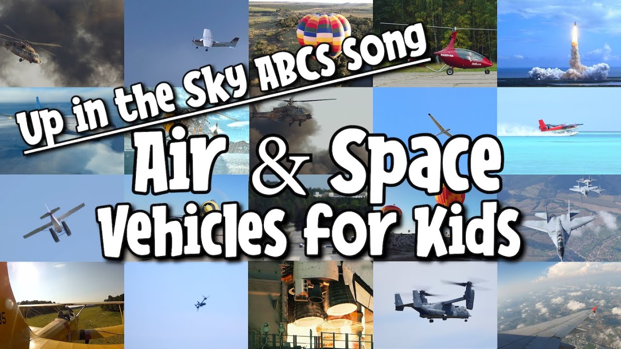 Up in the Sky ABCs | Air & Space Vehicles for Kids | Busy Body Babies ABC Aircraft Learning Song