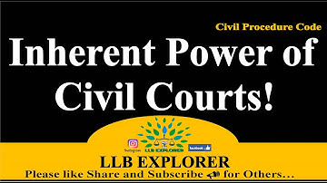 🎯Inherent Power of Court || Civil Procedure Code