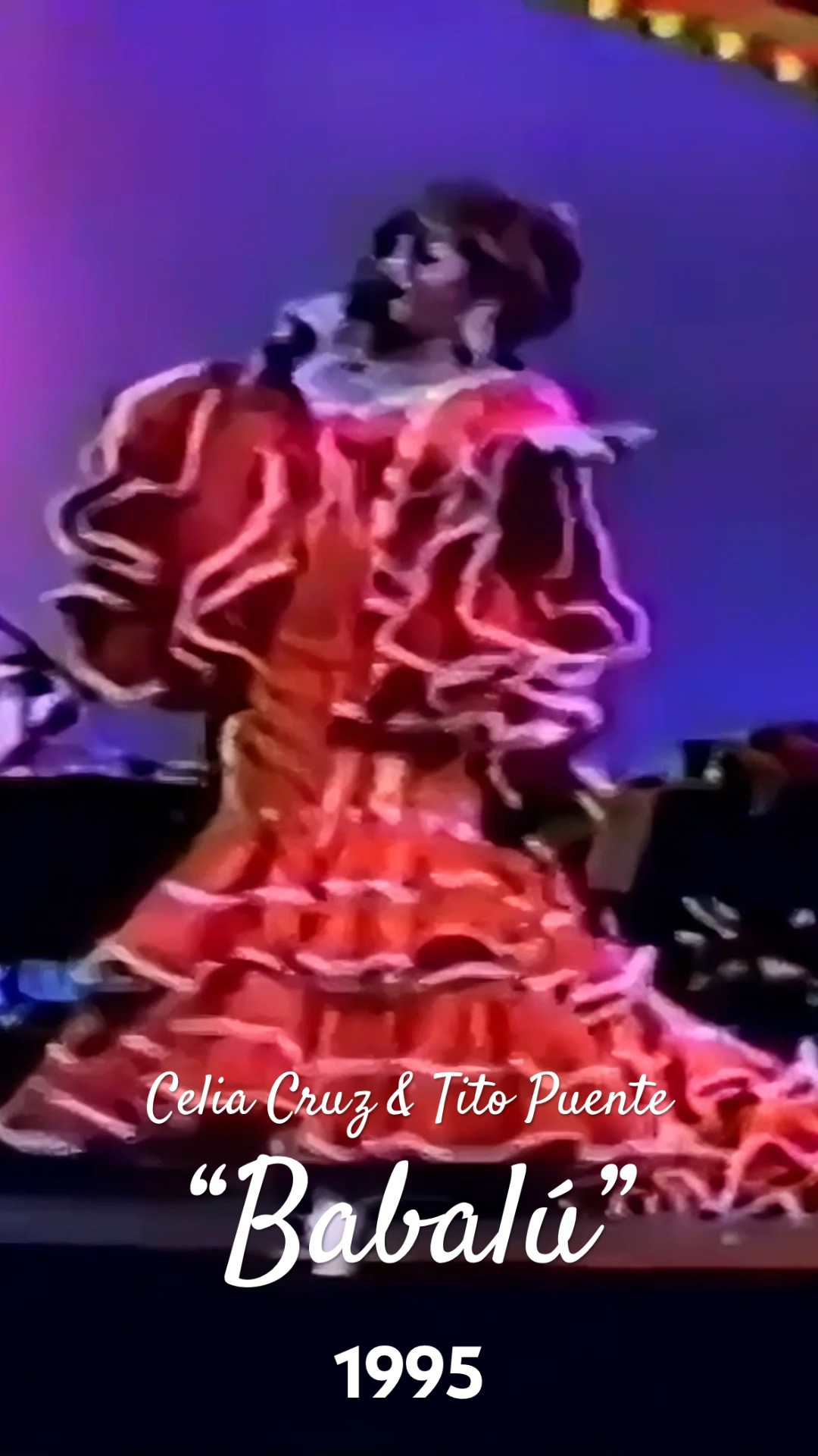 Celia Cruz and Tito Puente performing Babalú at the ALMA