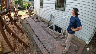 Herringbone Paver Pathway Installation Time Lapse