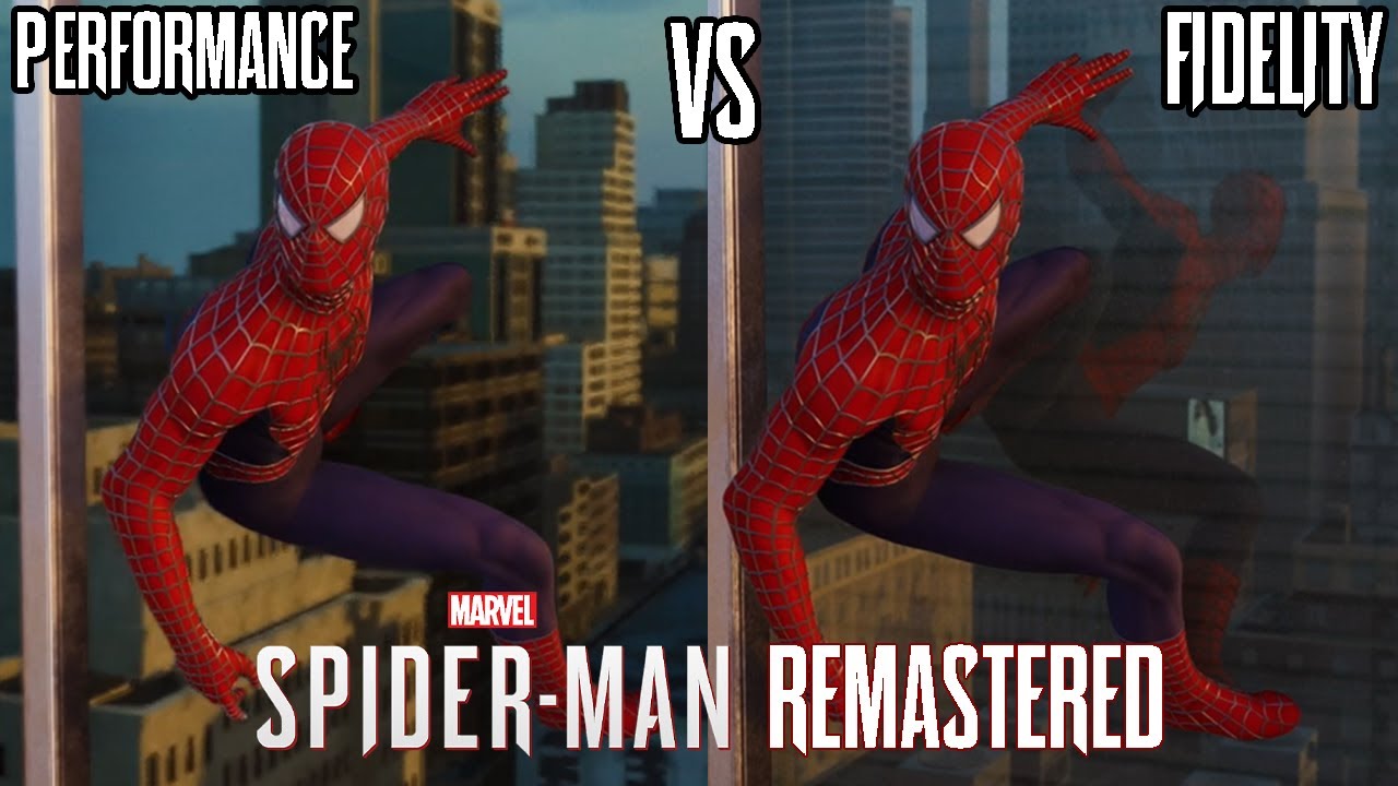 Spider-Man Remastered PS5 Fidelity Mode (30fps hurts) Vs Performance Mode FEAT. THE RAIMI SUIT