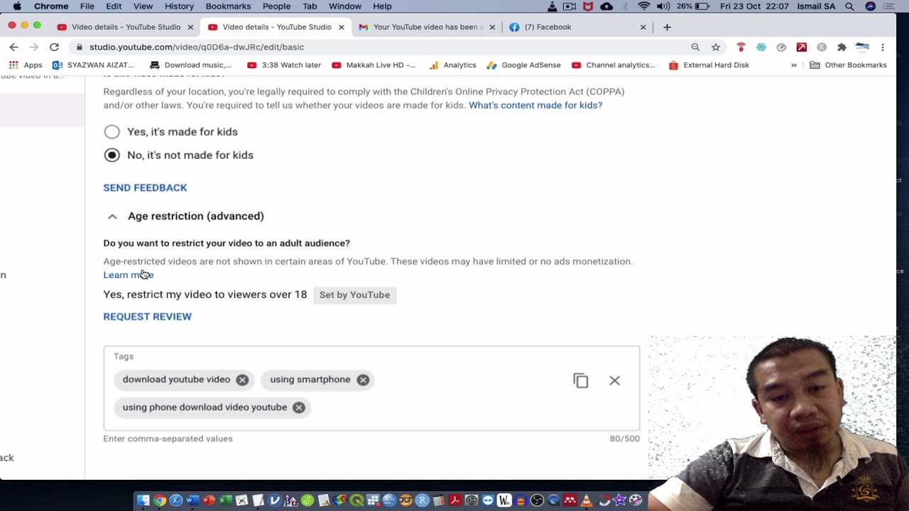 How to submit an appeal to youtube for age restriction - YouTube