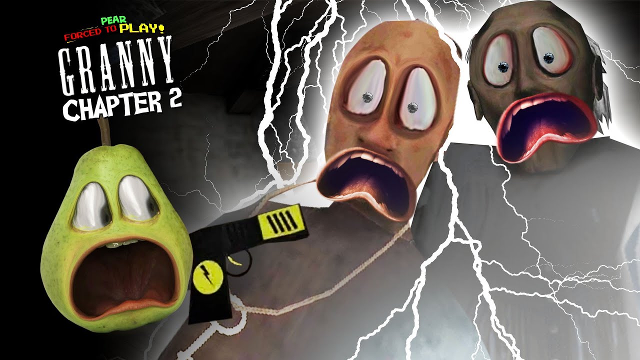 Pear Electrocutes Granny And Grandpa Forced To Play Granny Chapter 2 Youtube - annoying orange is granny roblox youtube