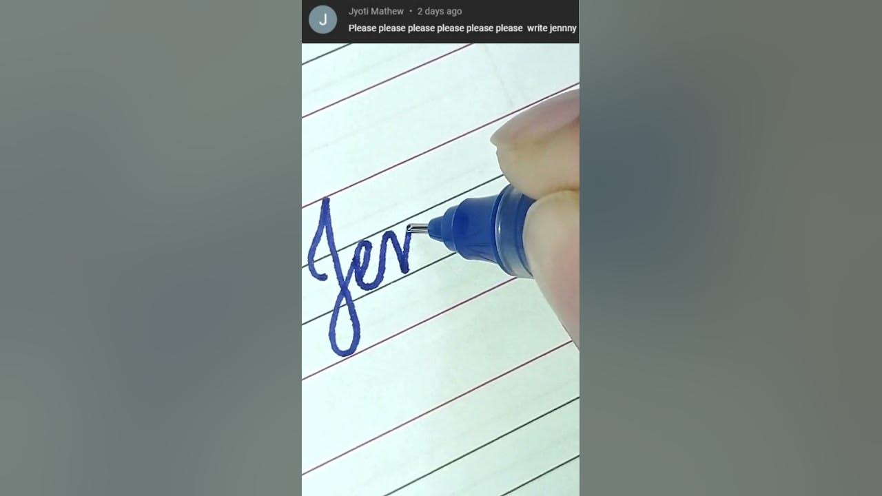 “Jenny” How to Write Your Name in Cursive Writing | #shorts - YouTube