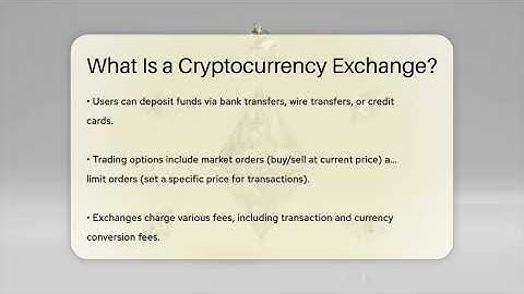 What Is a Cryptocurrency Exchange? - CryptoBasics360.com