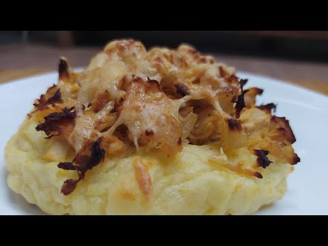 КАРТОФЕЛЬНЫЕ ГНЕЗДА с НАЧИНКОЙ из КУРИЦЫ под СЫРНОЙ КОРОЧКОЙ в ДУХОВКЕ || Блюда из пюре