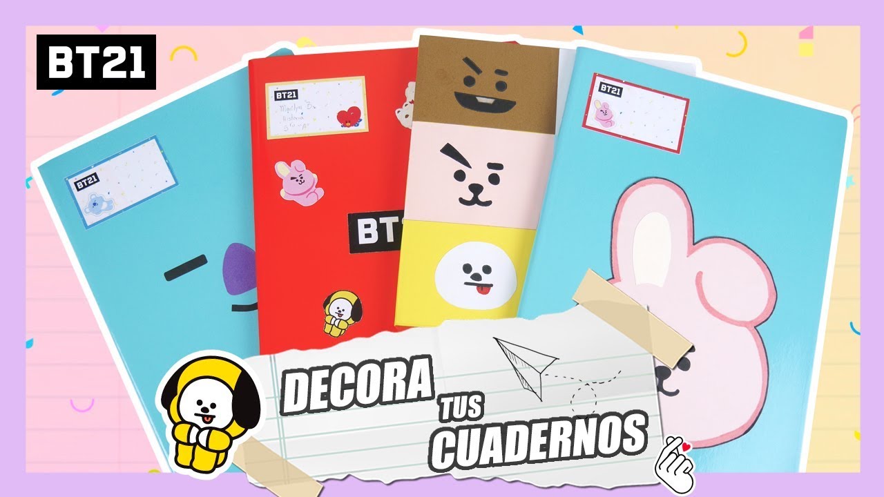 DIY K-POP : DECORA TUS CUADERNOS INSPIRADOS EN BT21 / REGRESO A CLASES /  JMARYLINJ - thptnganamst.edu.vn