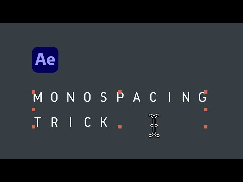 How to make text monospaced in After Effects (easy)