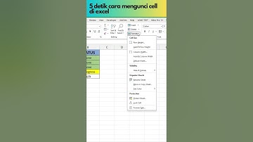 CARA MENGUNCI CELL DI EXCEL #shorts #excel #exceltips