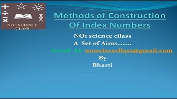 Methods Of Construction Of Index Numbers | ISS Exam |B.sc|M.sc| In Hindi