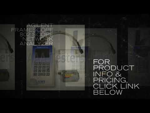 Agilent FrameScope 802 Scope Network Analyzer - YouTube