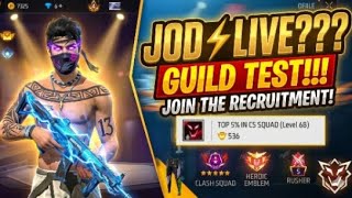 💥[Live Free Fire India Jod live class squad custom challenge free fire Jod live guild test 🔥 ⚡