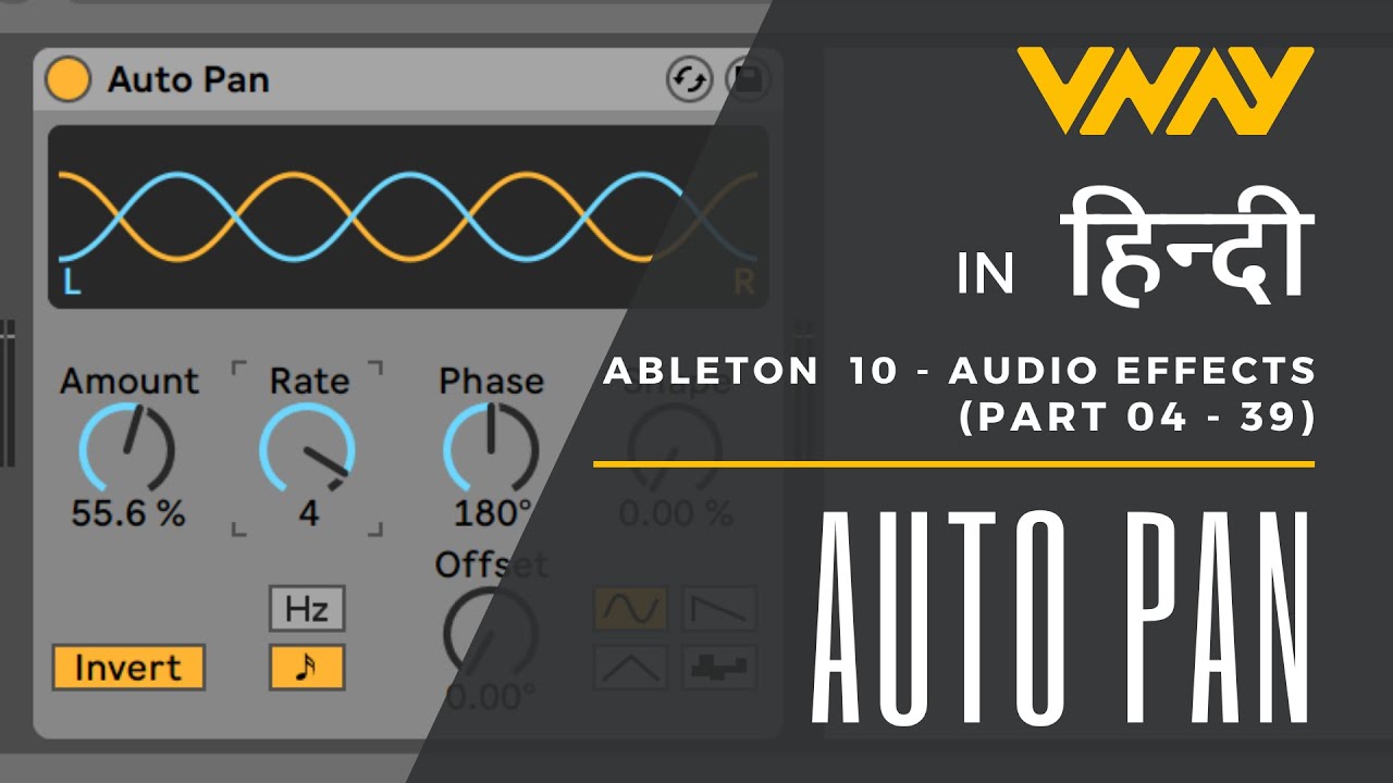 Ableton Live 10 - Audio effects - AUTO PAN (04-39) - YouTube