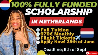 Apply Now Fully Funded Scholarships in NETHERLANDS - Visa Sponsorship   NO IELTS/No Age Limits