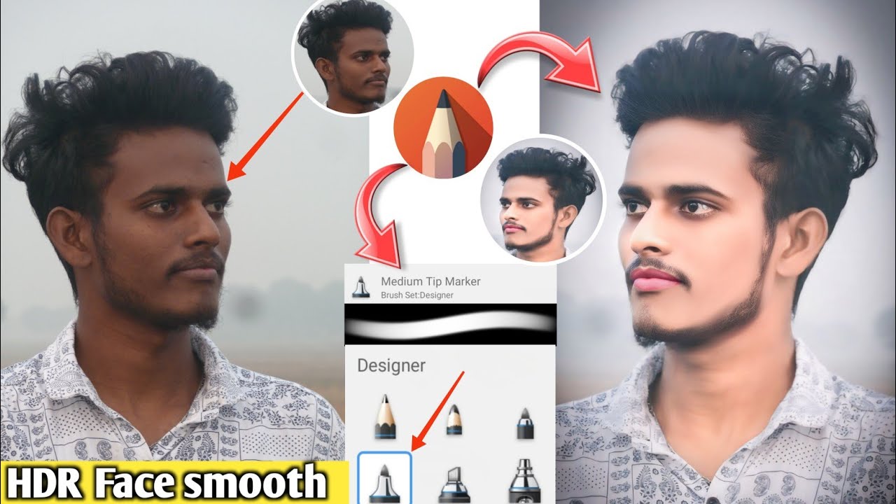 HDR Face Smooth Kaise kare Autodesh ll Face White kaise kare l face ...