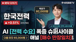 [한국전력 주가전망] AI 데이터센터 전력 슈퍼사이클! 한국전력 애널 매수 만장일치 59프로 상승여력 #한국전력주가전망 #한국전력목표가 #한국전력
