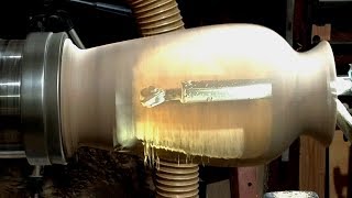 woodturning - "natural edge" maple vase