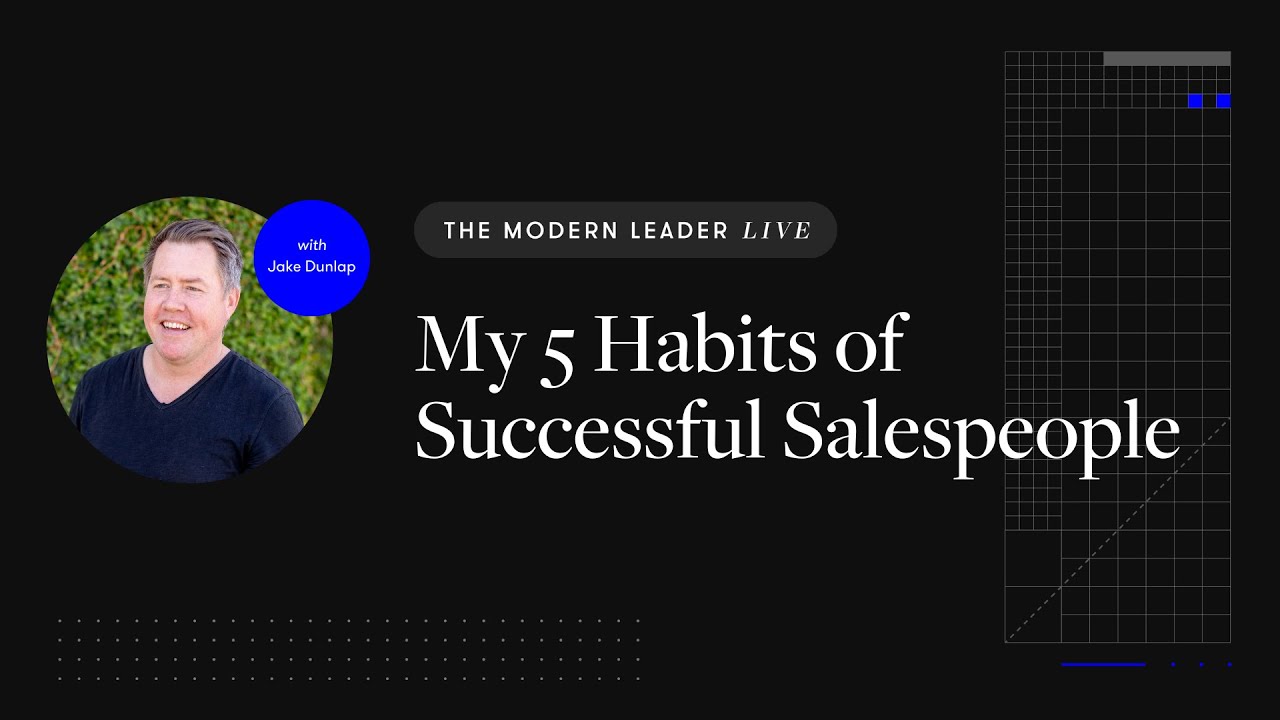 My 5 Habits of Successful Salespeople - YouTube