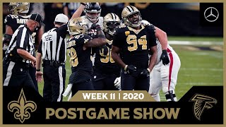 Saints Falcons Postgame Show | Week 11 2020 | Dome @ Home LIVE