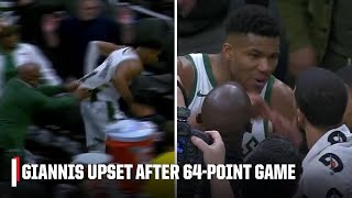 Giannis IRATE after not receiving game ball from his 64-point game | NBA on ESPN