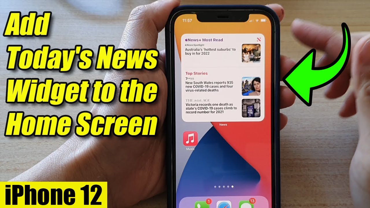 IPhone 12 How To Add Today s News Widget To The Home Screen YouTube