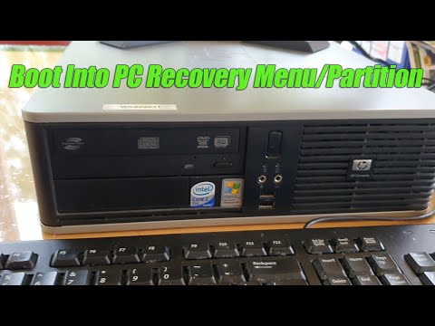 HP Compaq DC7800: Как загрузиться в меню/раздел восстановления ПК